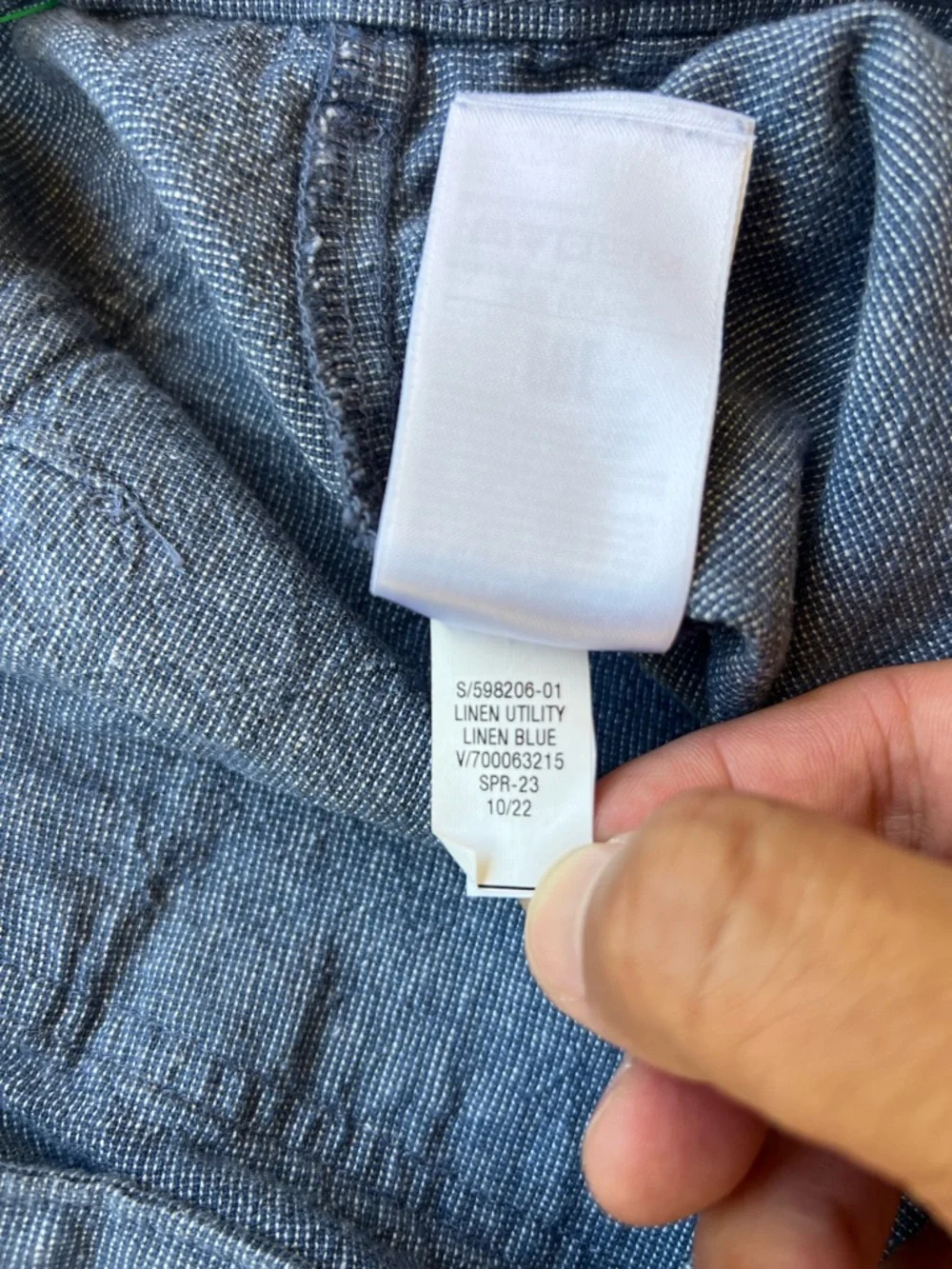 Gap Utility Linen Blend Blue Pants Mens 30 x 32